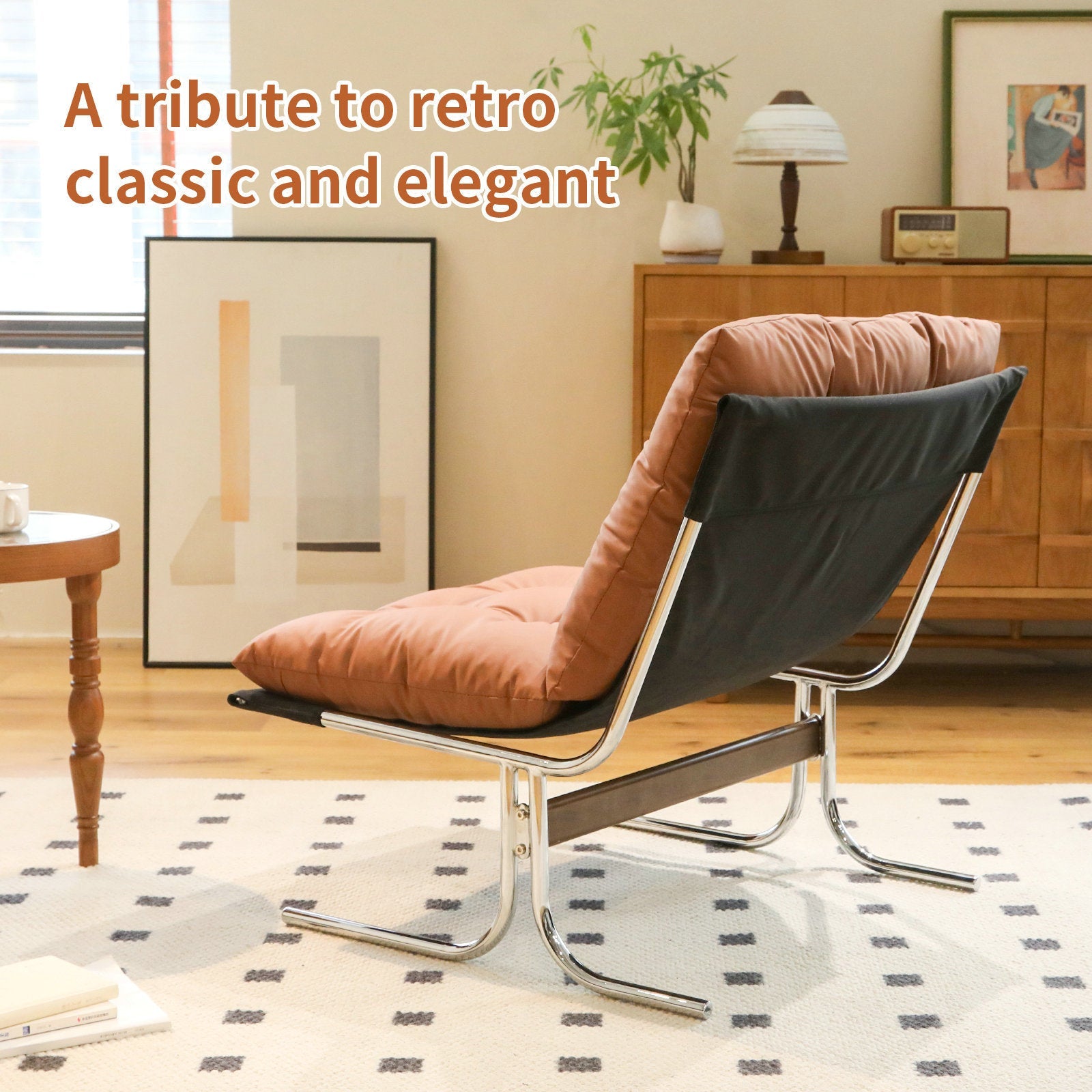 Accent Chair High Back Wingback Faux Leather Brown 27x32x39 In 350 LB