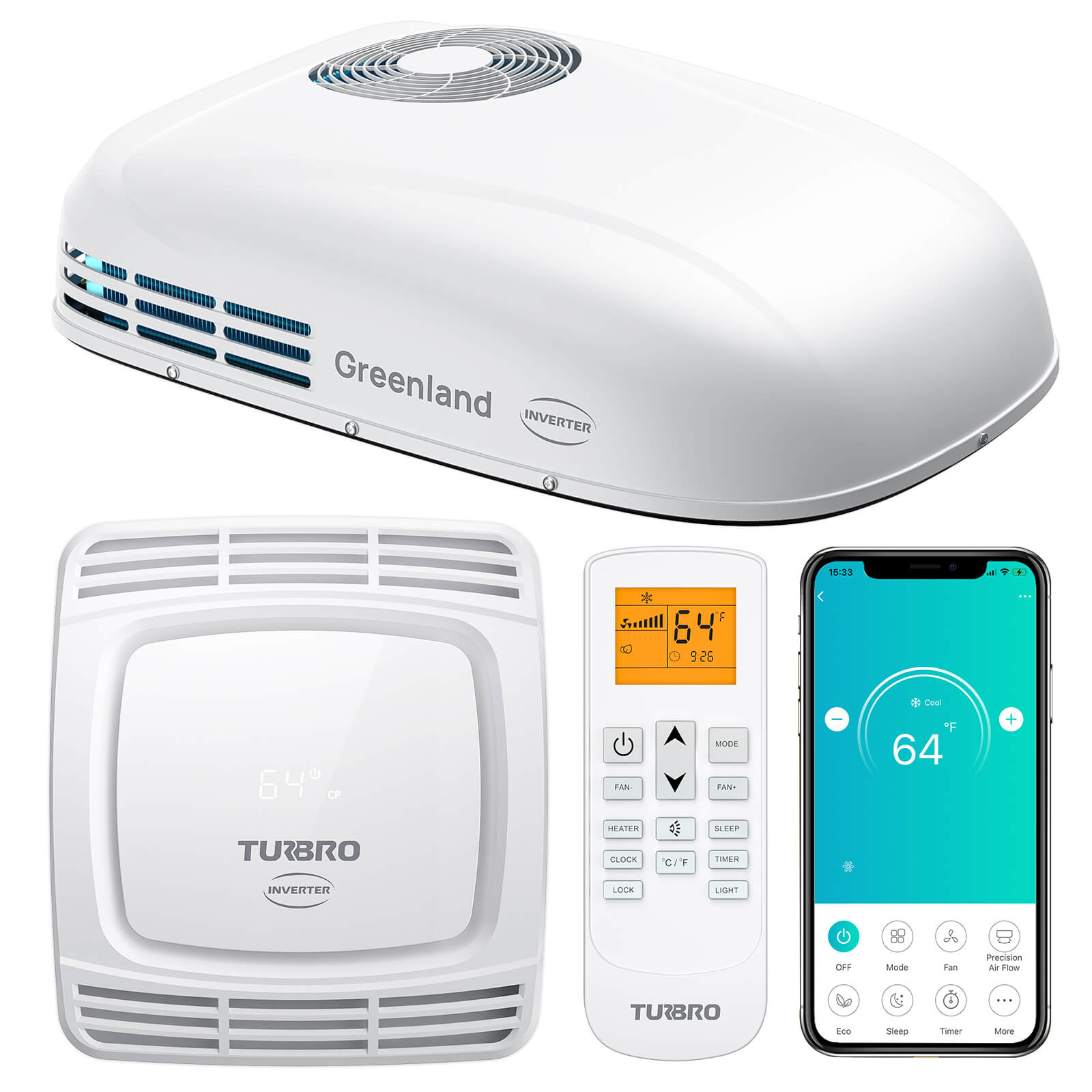 Greenland 3,600W 220-240V Inverter RV Air Conditioner (European Version)