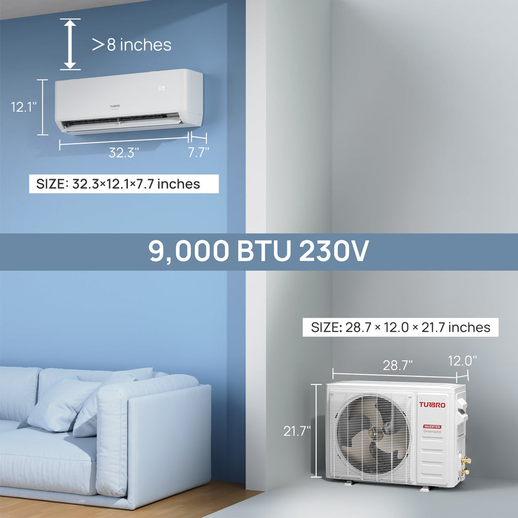 Greenland 9,000 BTU Single Zone Mini Split AC (R454B)