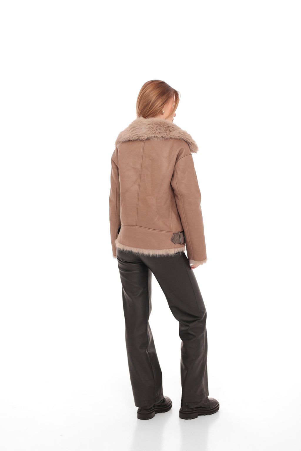 Estella Faux Fur Jacket in Mocha