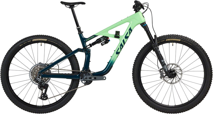 Salsa BLKthorn 125 C GX AXS Transmission Bike - 29" Carbon Slate / Citrus X-Large