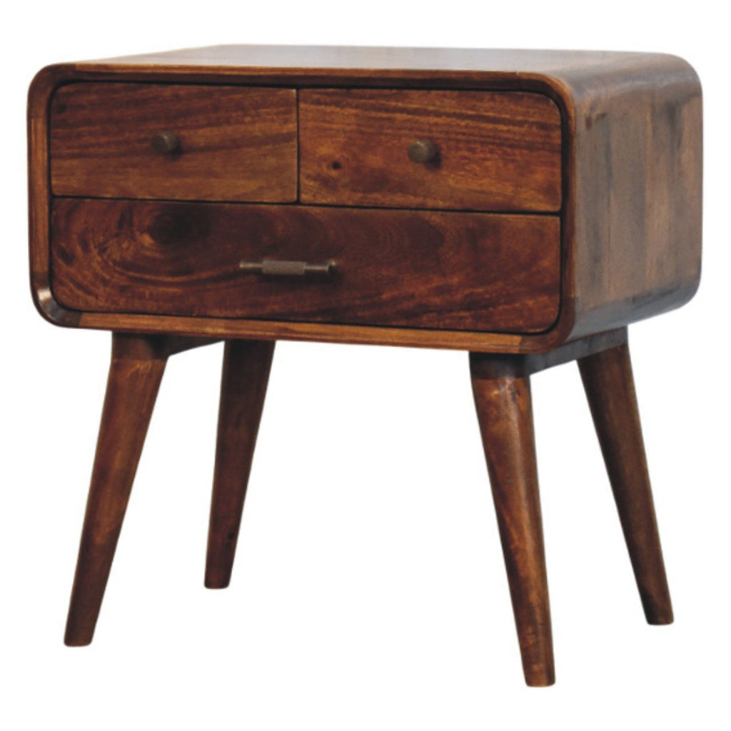 Avora - 3 Drawer Nightstand - Brown