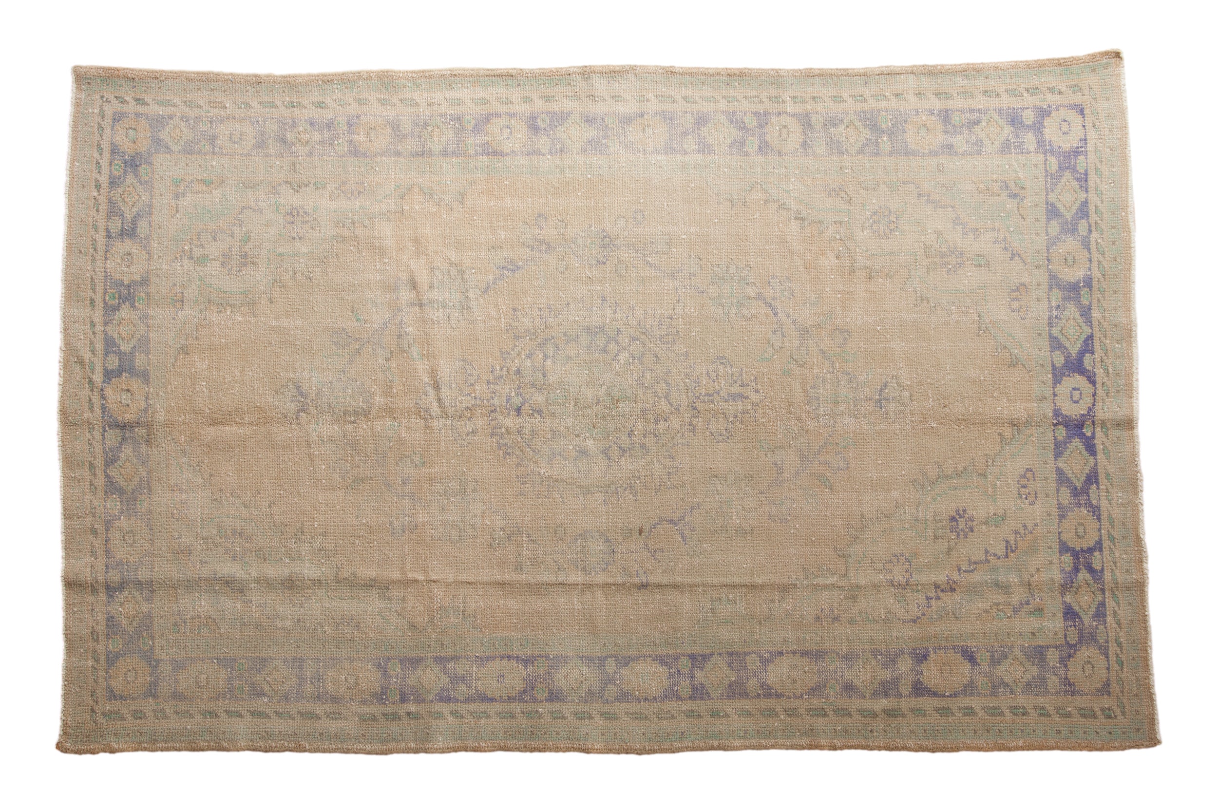 6x9.5 Vintage Distressed Oushak Carpet
