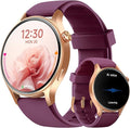 aeac Smart Watch for Women, AMOLED Ultra-Clear Screen Activity Trackers with Heart Rate/Sleep/SpO2 Monitor, Smartwatch for iPhone/Samsung/Android, 110+ Sport Modes (Deep Purple, S/M/L, Deep Purple)