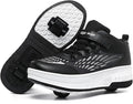 Wooowyet Roller Skate Shoes for Kids Boys Girls Rechargealbe Wheels Sneakers Fashion Roller Wheeled