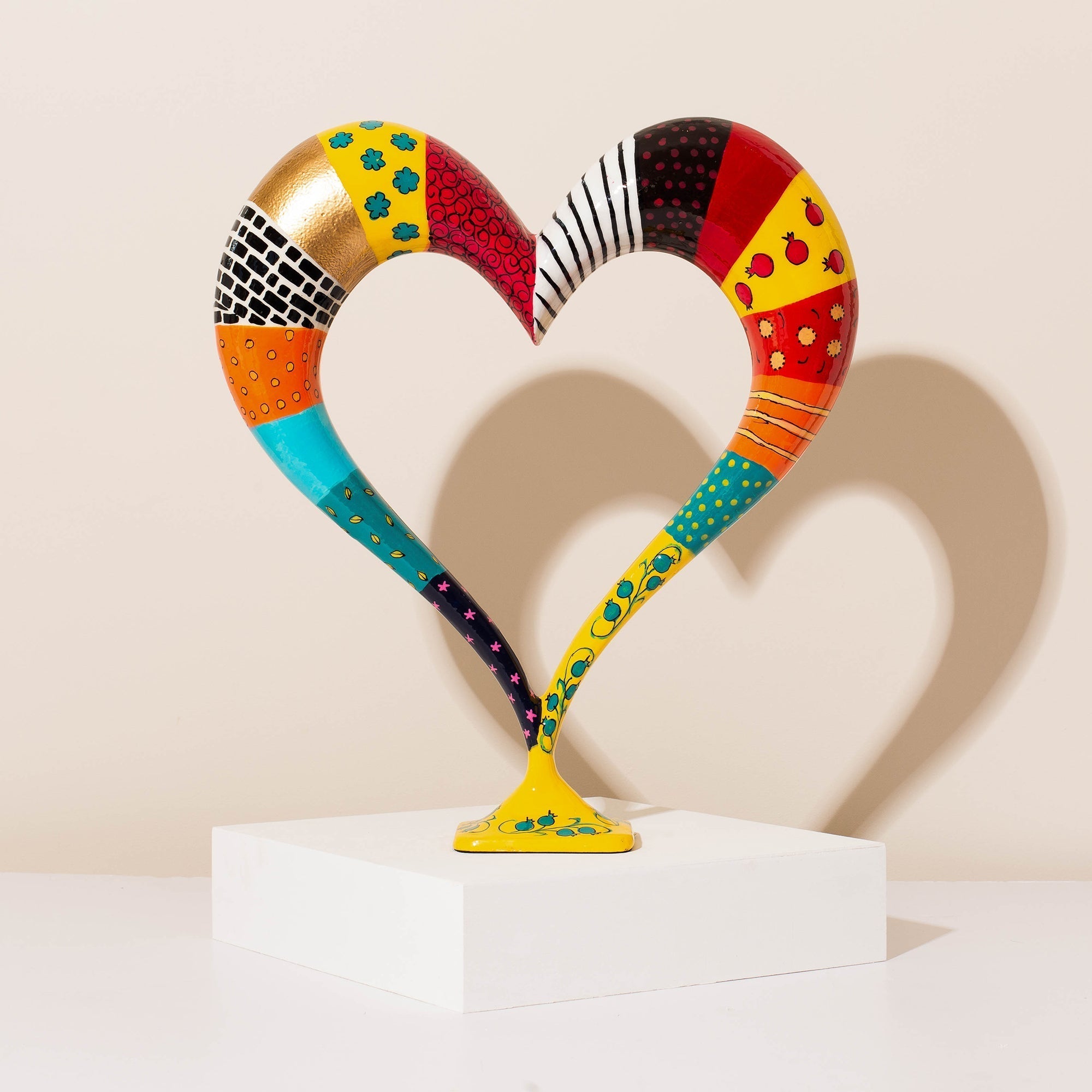 Modern Jewish Heart Ornament – Pulse Series