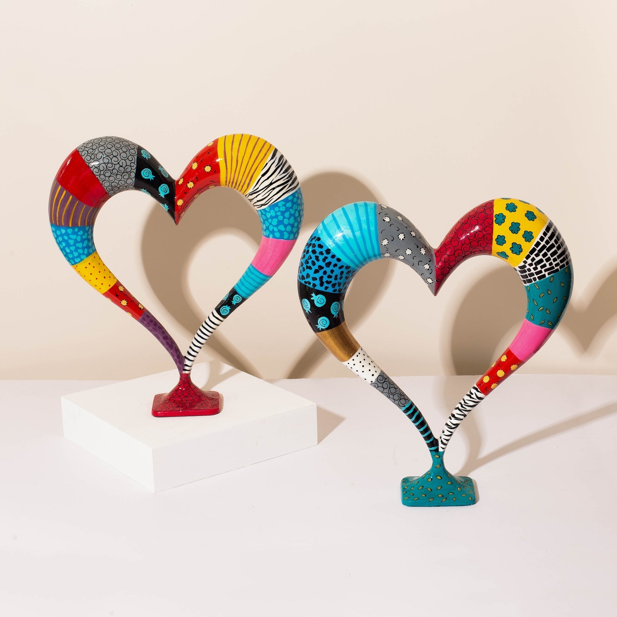 Modern Jewish Heart Ornament – Pulse Series
