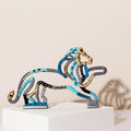 Handcrafted Colorful Lion Sculpture – Modern Aluminum Design – Leo Series