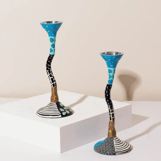 Handcrafted Colorful Candle Holder Set – Loopy Series