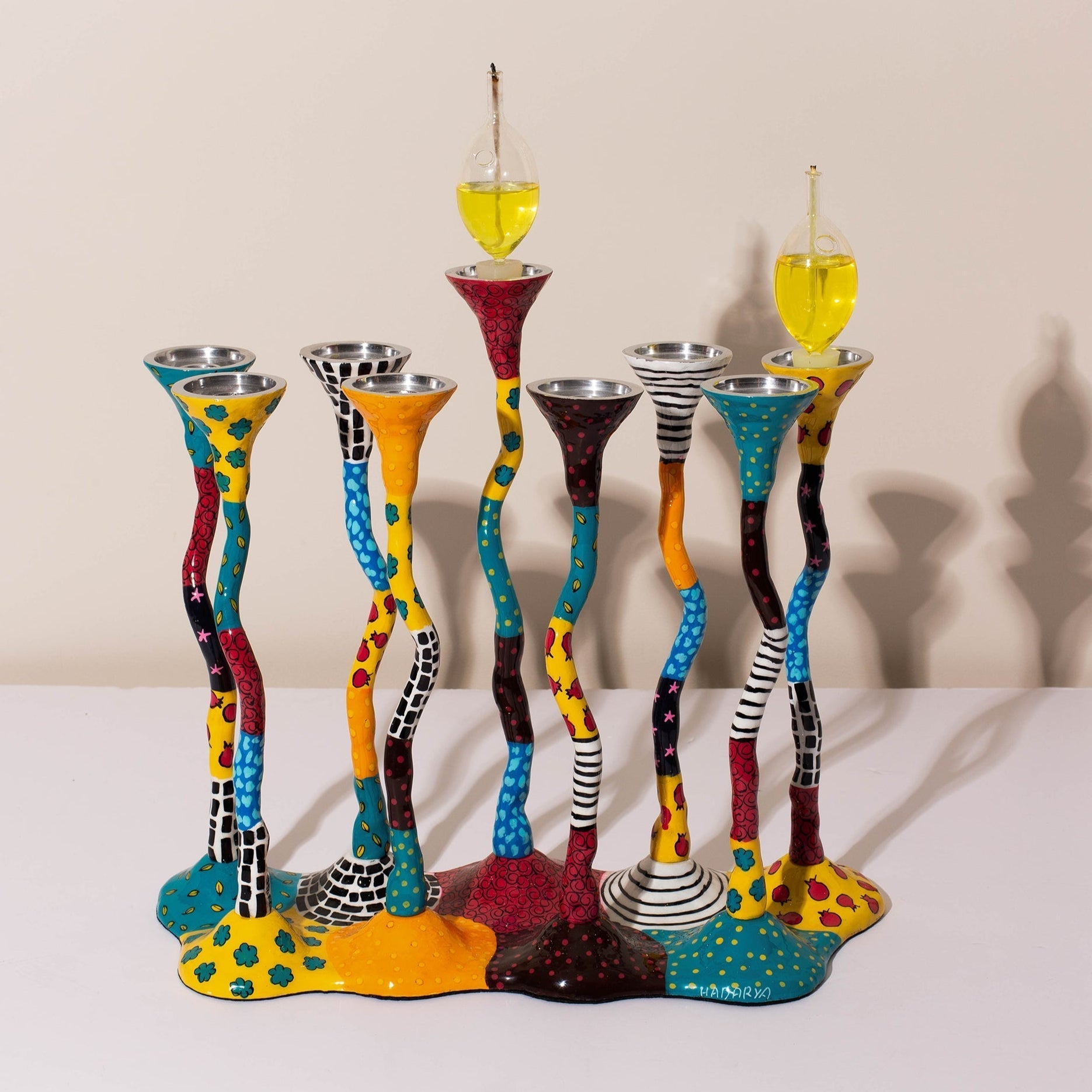 Handcrafted Colorful Design for Hanukkah - Curvix Series