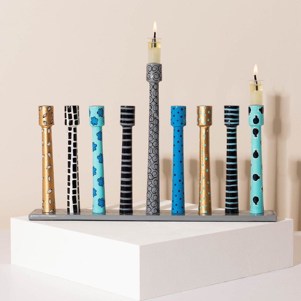Designer Menorah for Hanukkah – Line Series