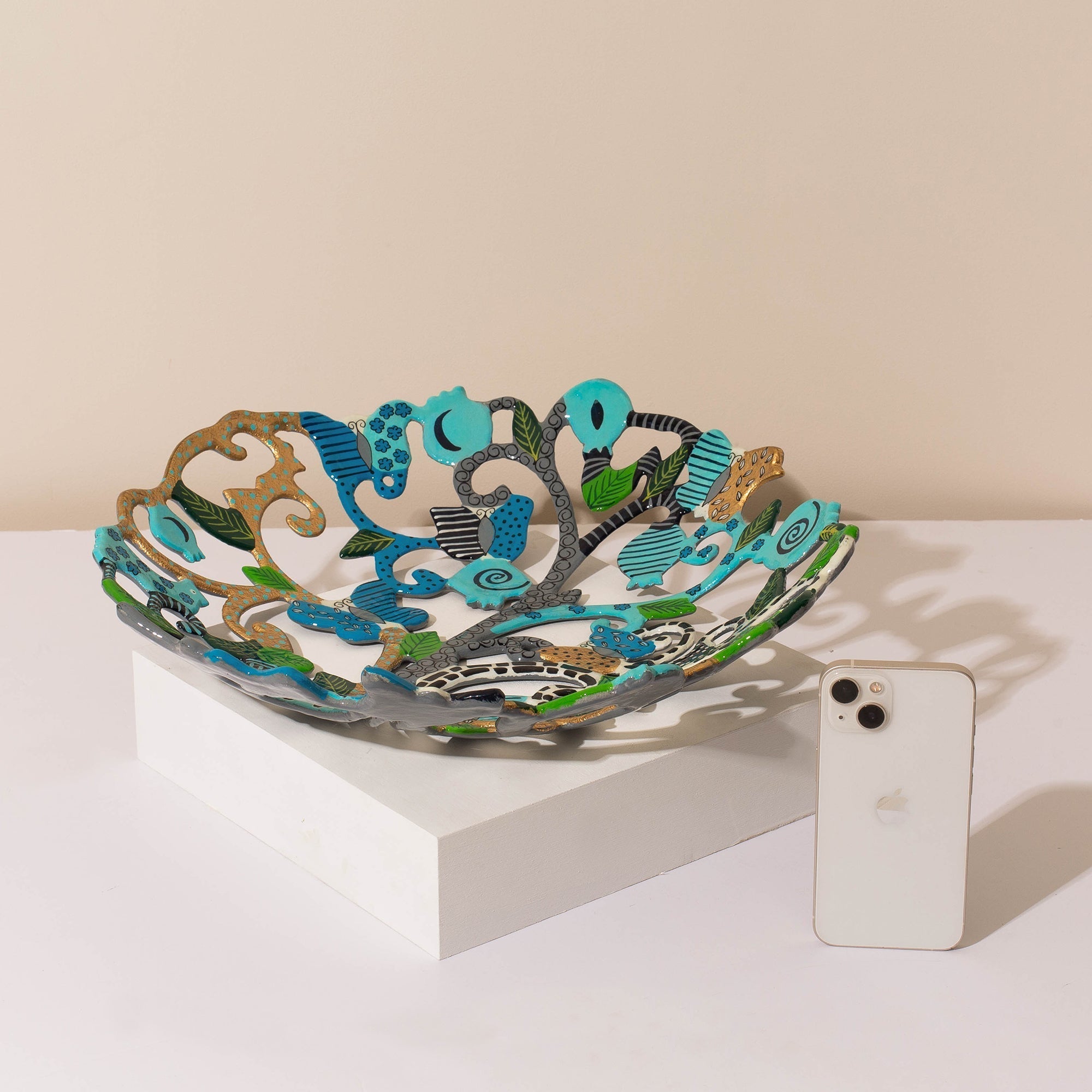 Modern Handcrafted Fruit Bowl – Tree of Life Art – Eden Series