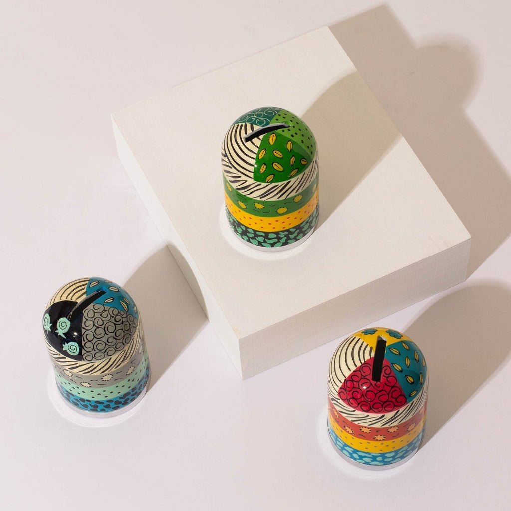 Colorful Cast Aluminum Tzedakah Box – Coins Series