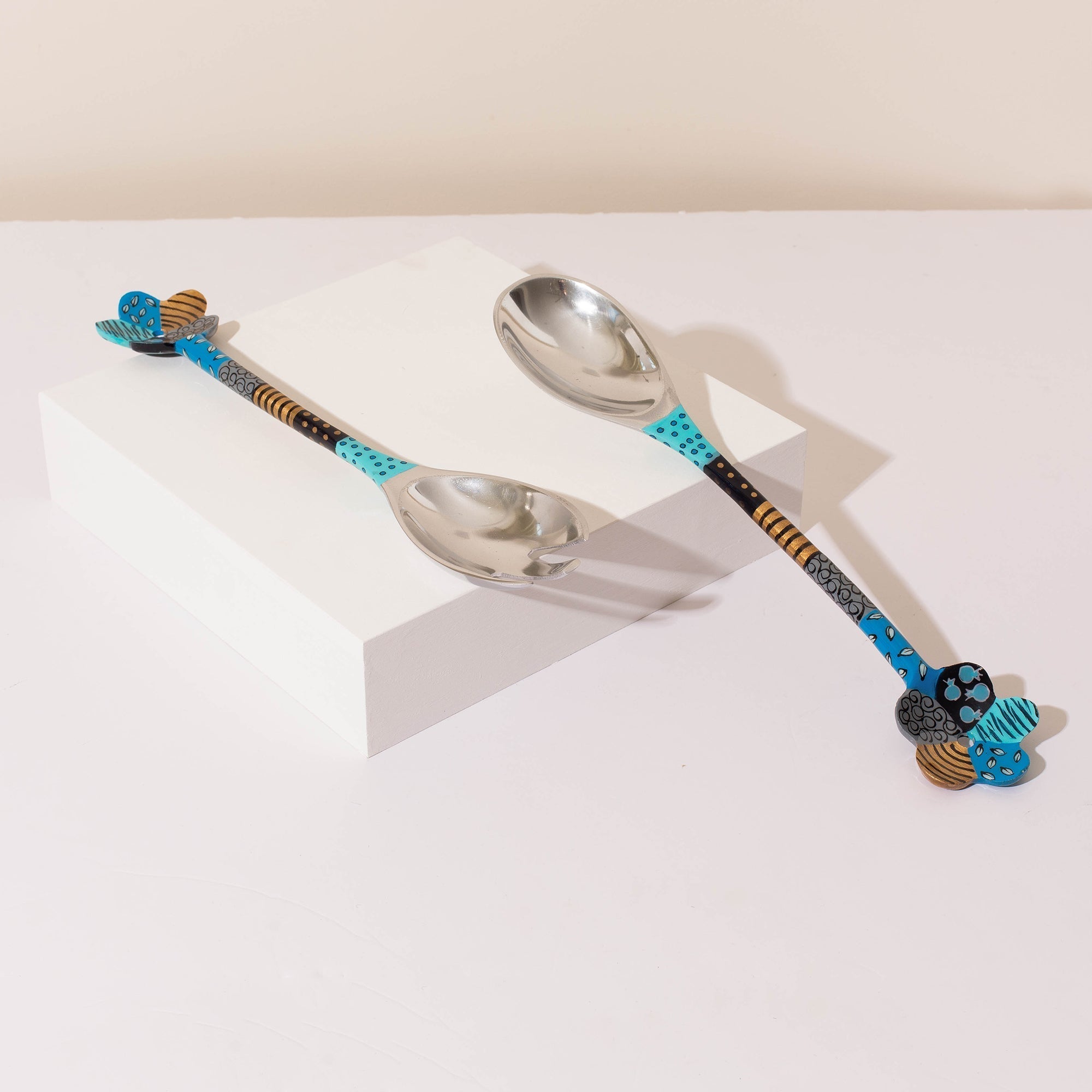 Handcrafted Judaica Serving Spoon Set – Twisty Series