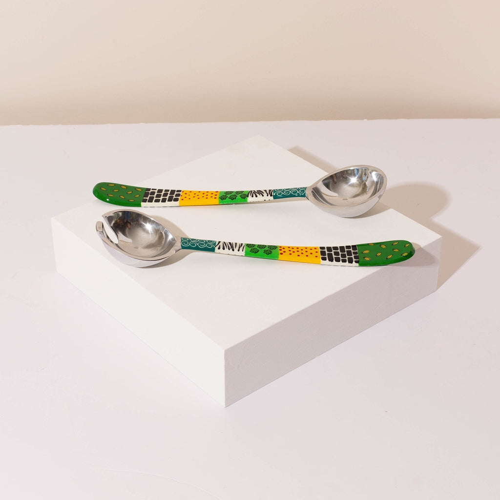 Handcrafted Judaica Serving Spoon Set – Twisty Series