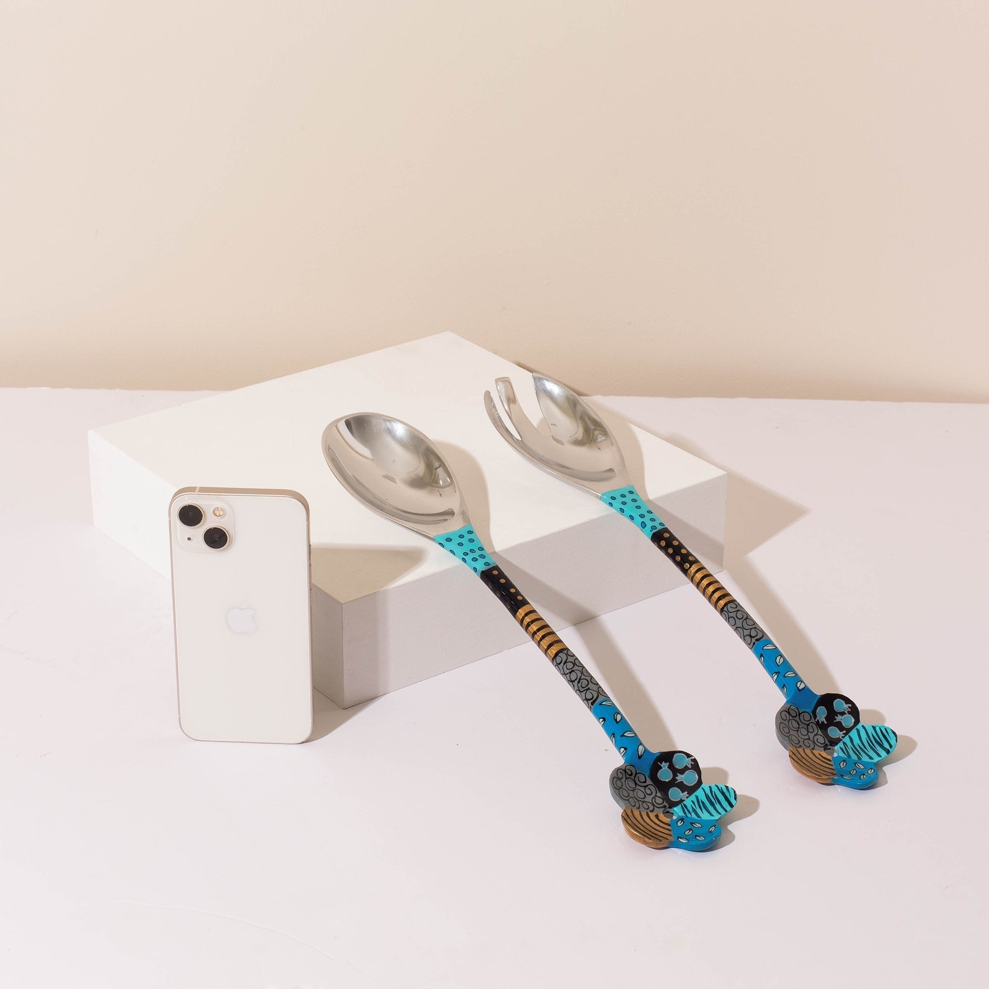 Handcrafted Judaica Serving Spoon Set – Twisty Series