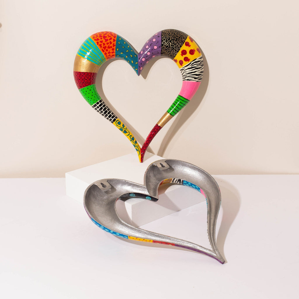 Colorful Heart Wall Hanging – Handcrafted Aluminum – ArtBeat Series