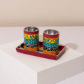 Handmade Judaica Candle Holders with Tray – Glow Set Series