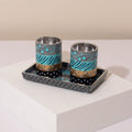 Cast Aluminum Handmade Candle Holders with Tray – Glow Set Series