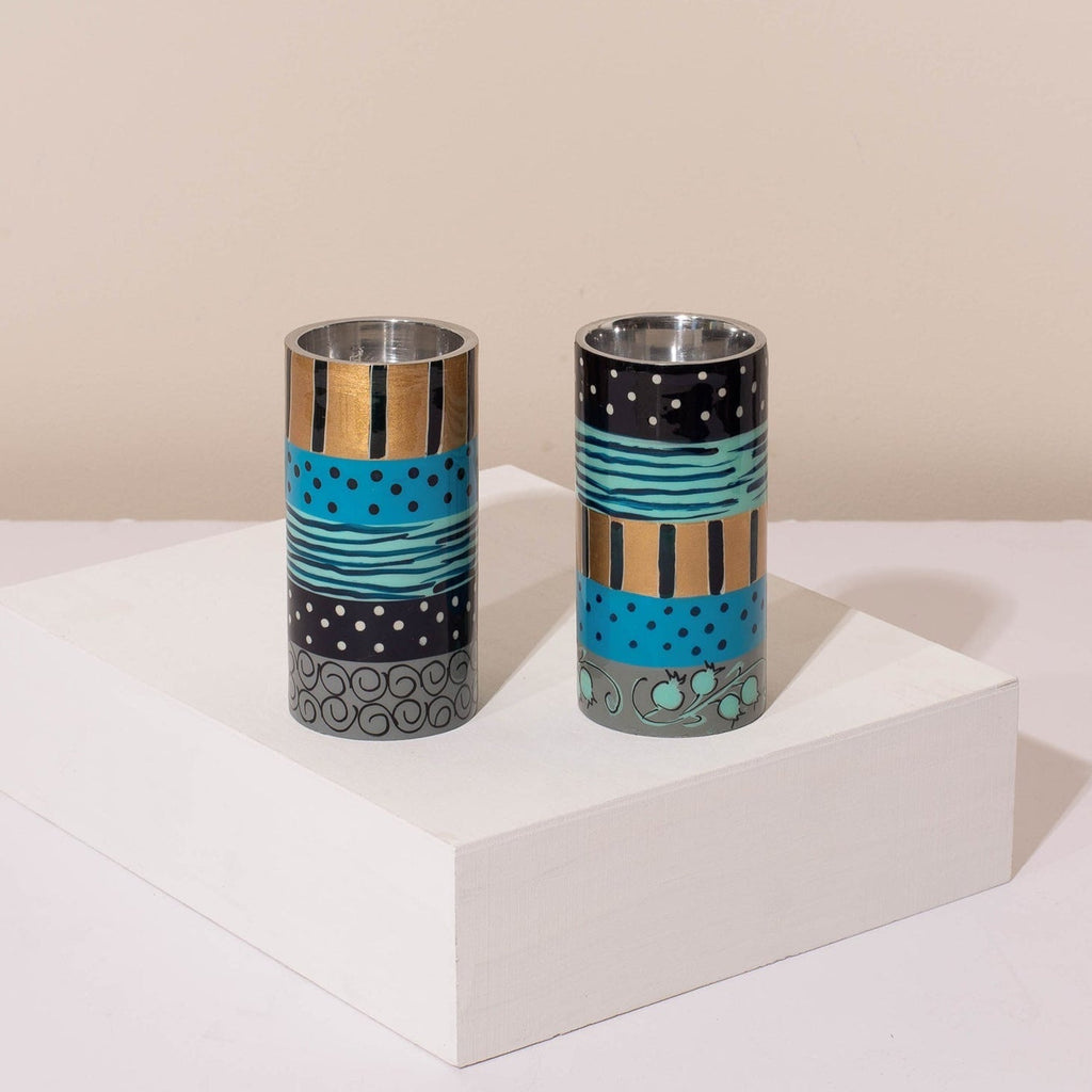 Contemporary Handmade Shabbat Decor Candle Holders – Glow Series