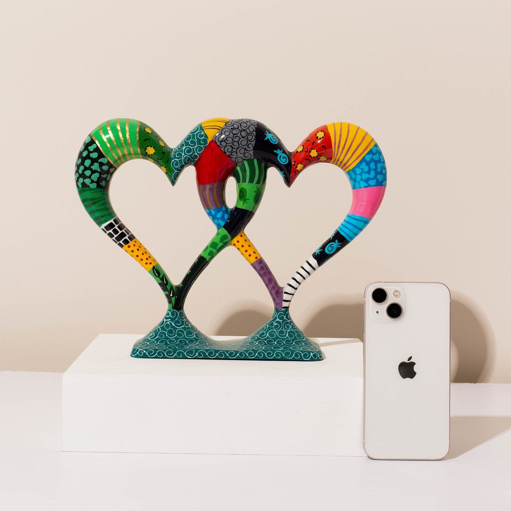 Modern Jewish Heart Ornament – Pairfect (Small) Series