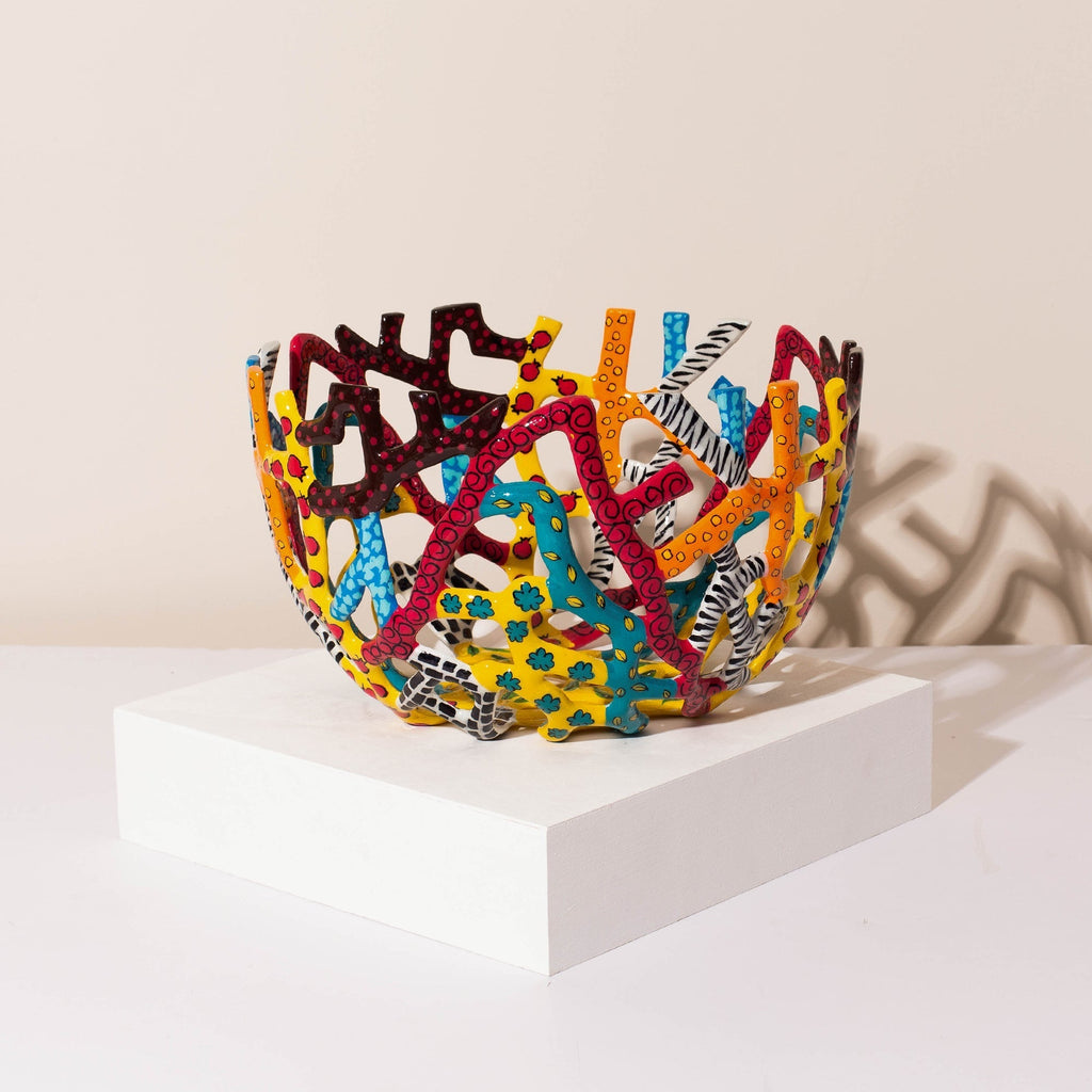 Handcrafted Jewish Fruit Basket Bowl – Bloom Series