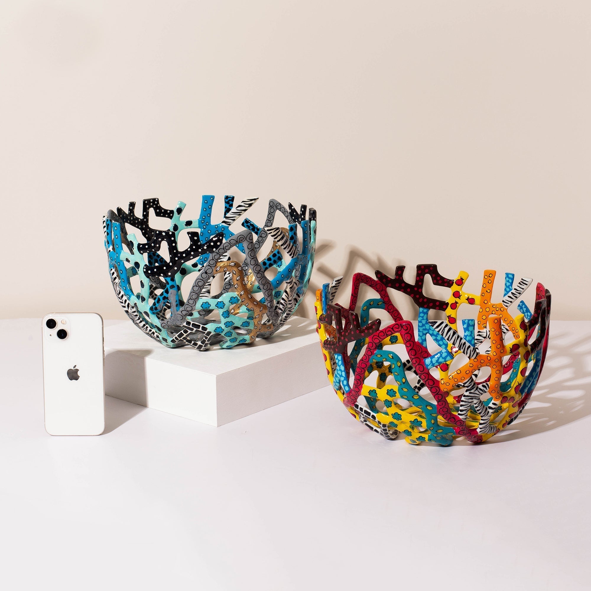 Handcrafted Jewish Fruit Basket Bowl – Bloom Series