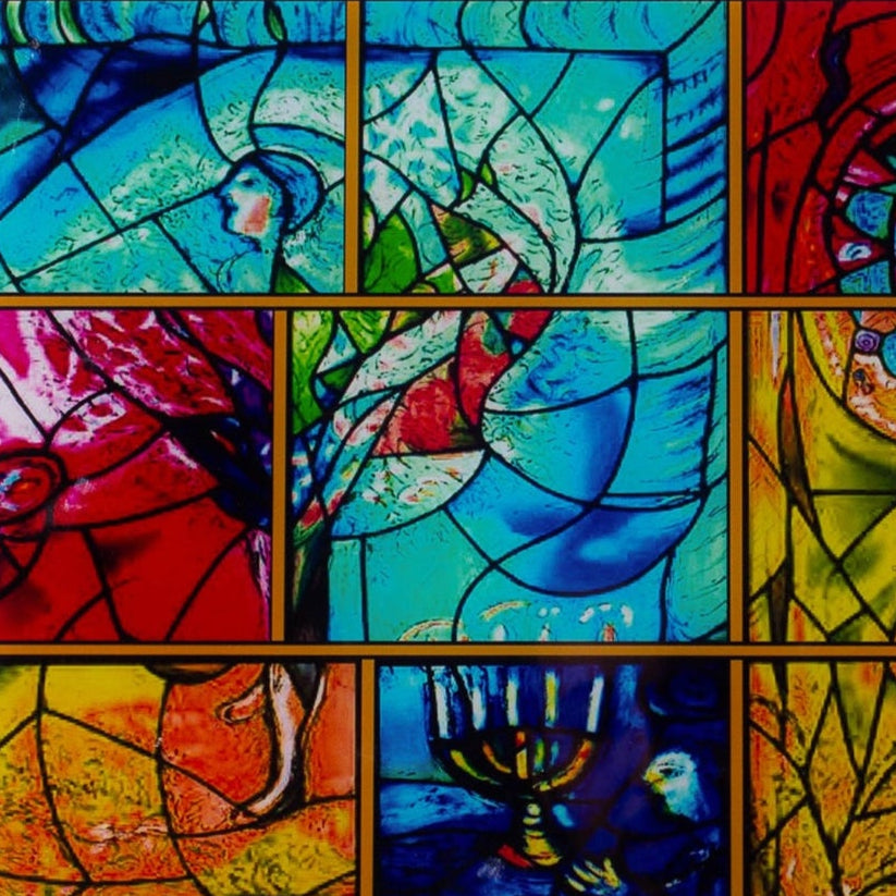 Handcrafted Glass Trivet – Chagall Inspired Design, Heat Resistant- Chagall Series