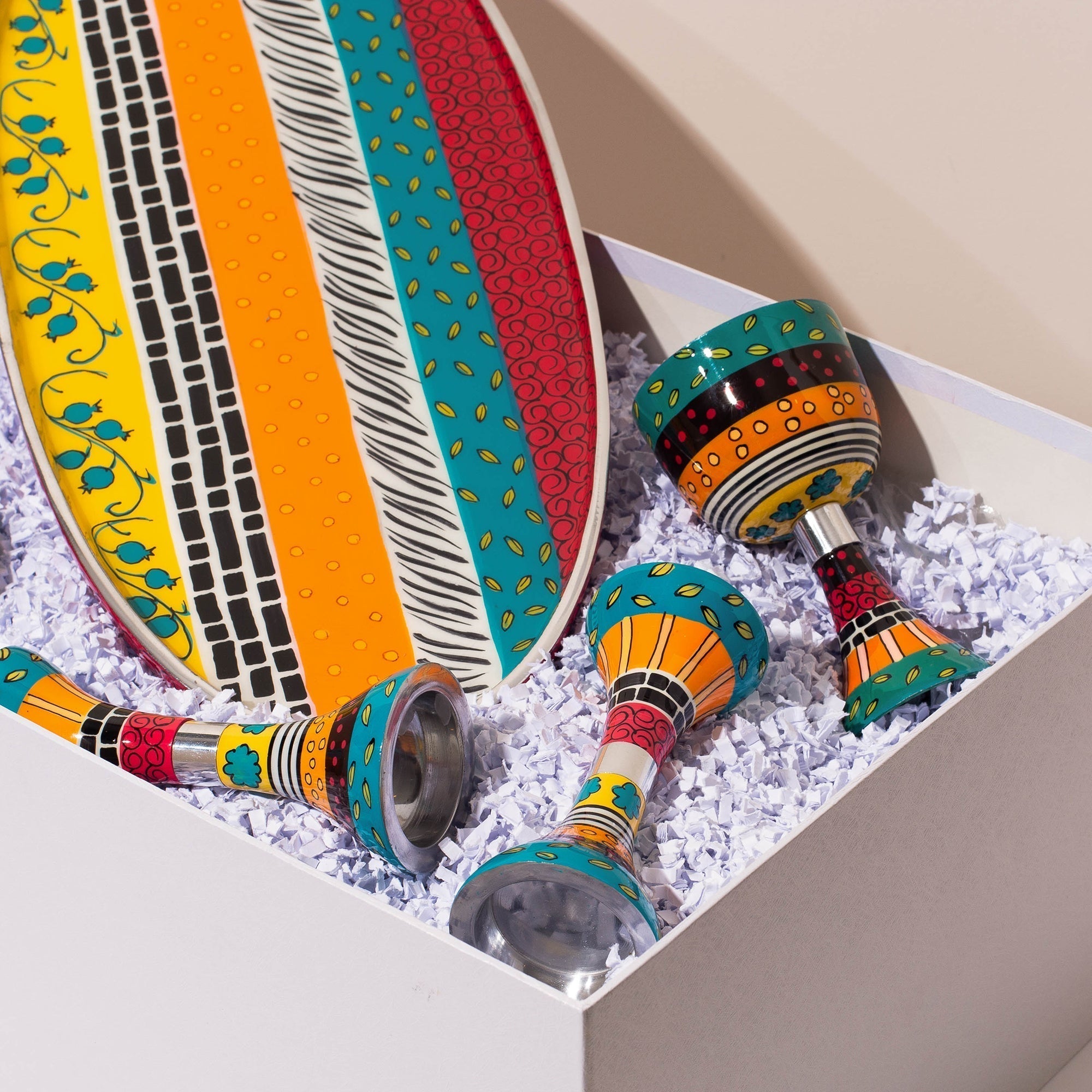 Colorful Shabbat Set – Orange Vibe Series