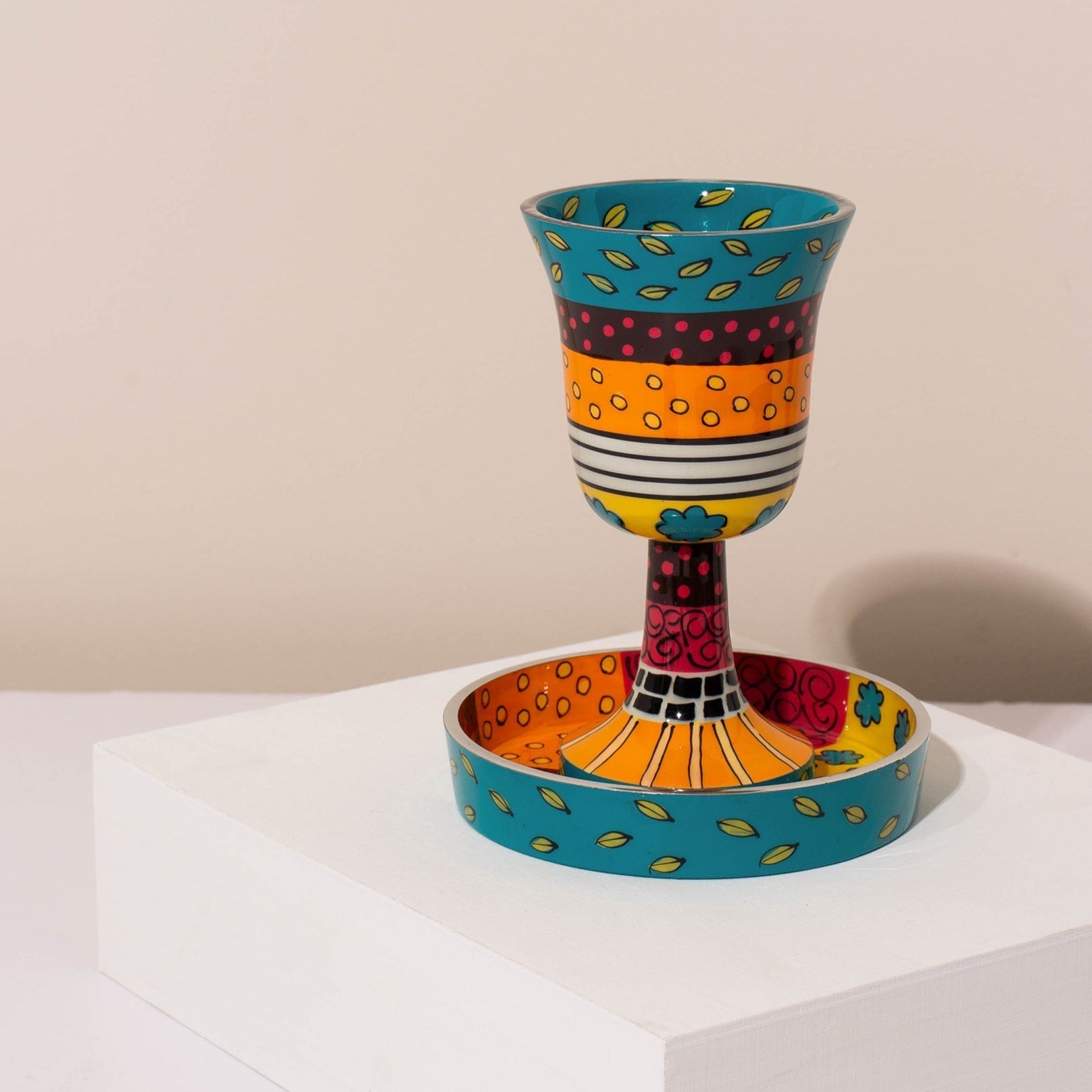 Handcrafted Luxury Kiddush Cup – Premium Curved