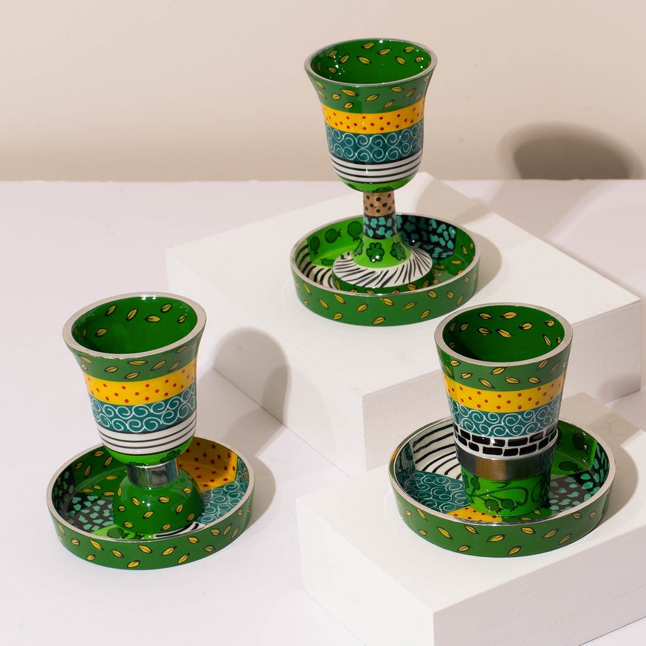 Premium Shabbat Kiddush Cup and Base – Premium Curved