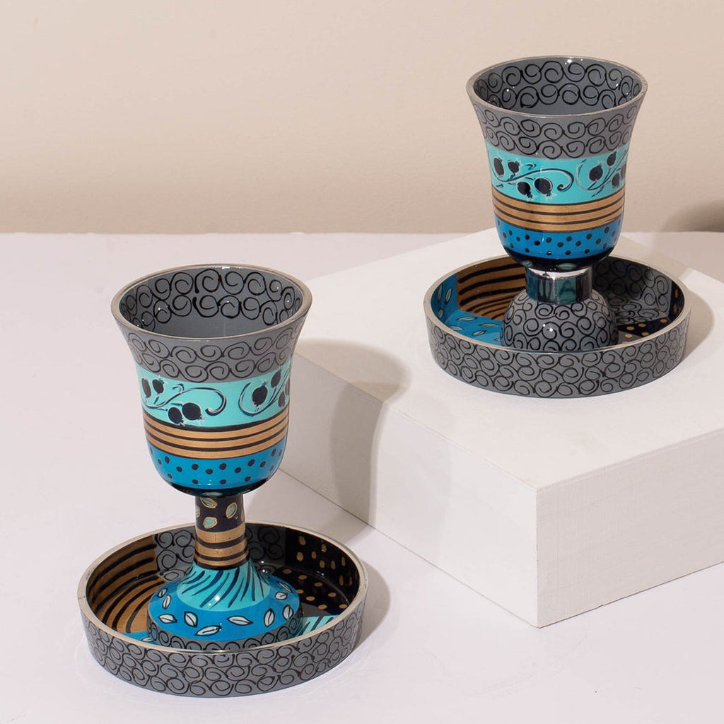 Handcrafted Luxury Kiddush Cup – Premium Curved