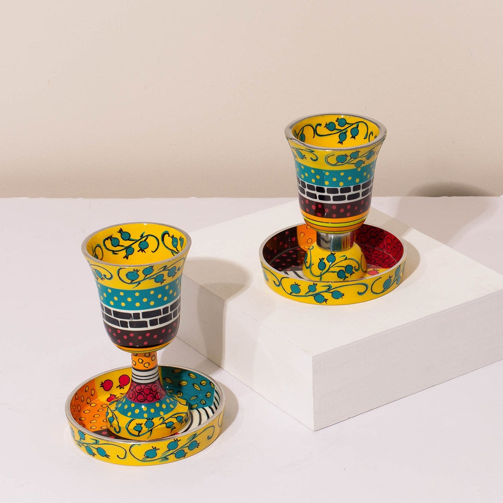 Premium Shabbat Kiddush Cup and Base – Premium Curved