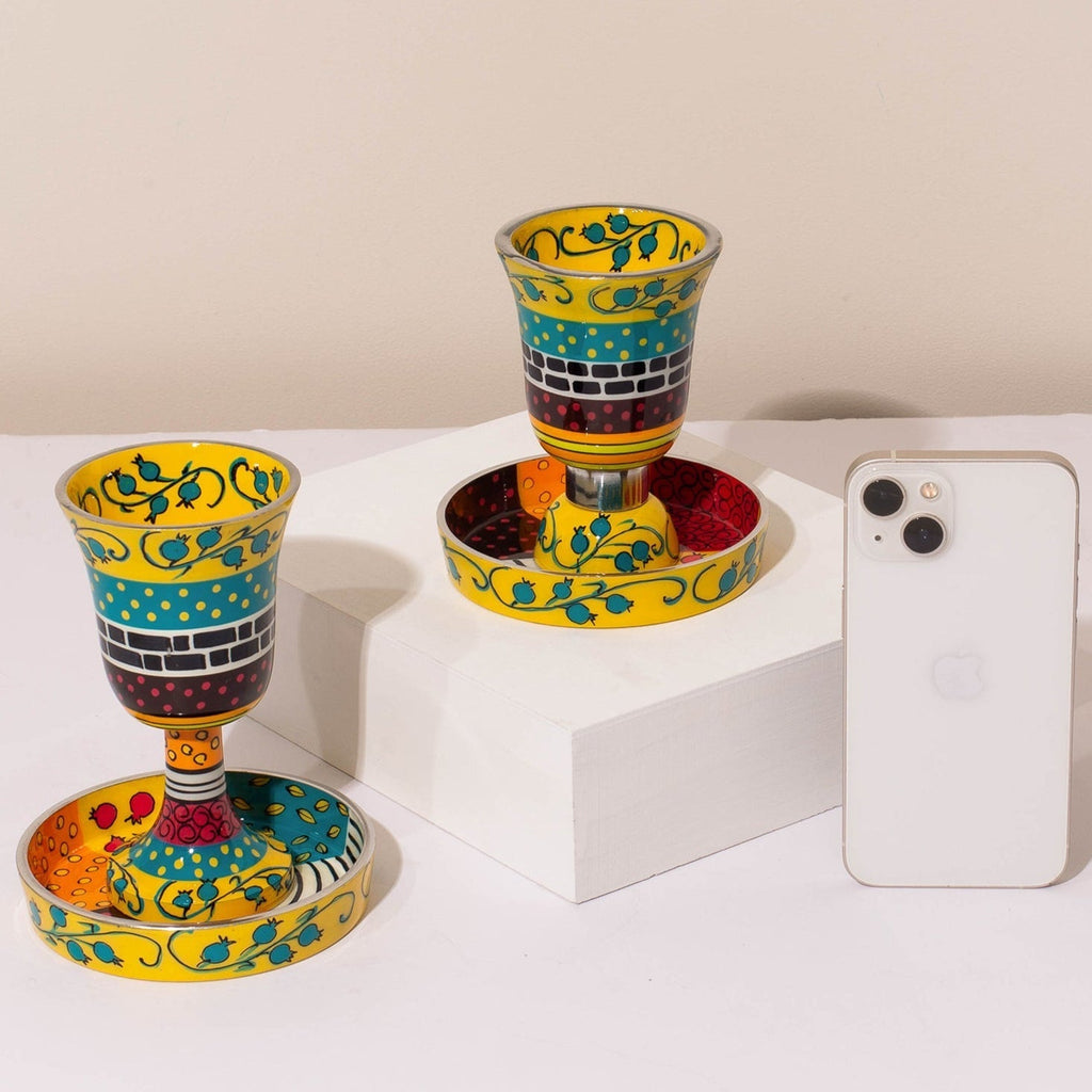 Handcrafted Luxury Kiddush Cup – Premium Curved