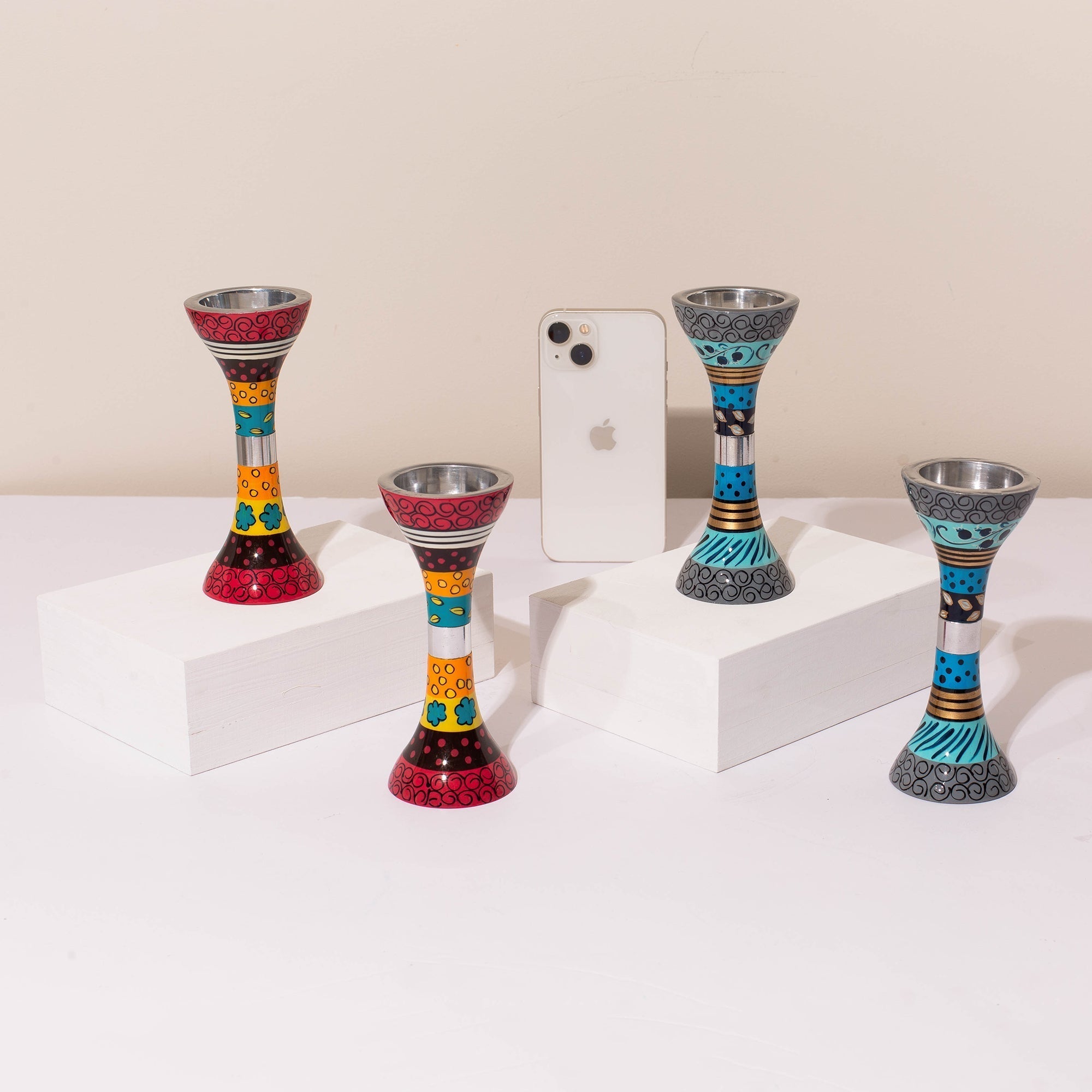 Modern Handcrafted Judaica Candle Holder – Premium Short Series