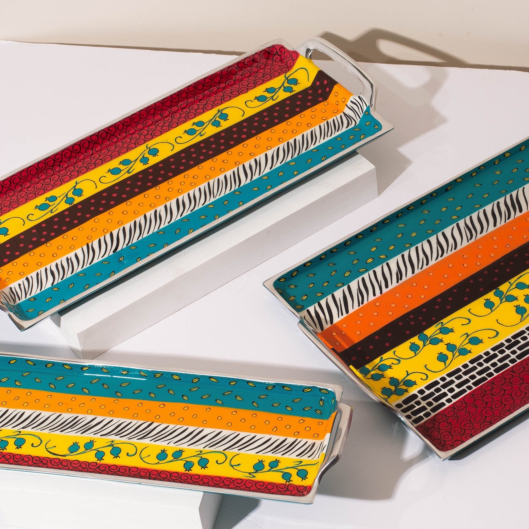 Modern Handcrafted Enamel Judaica Masterpiece – Premium Shabbat Series
