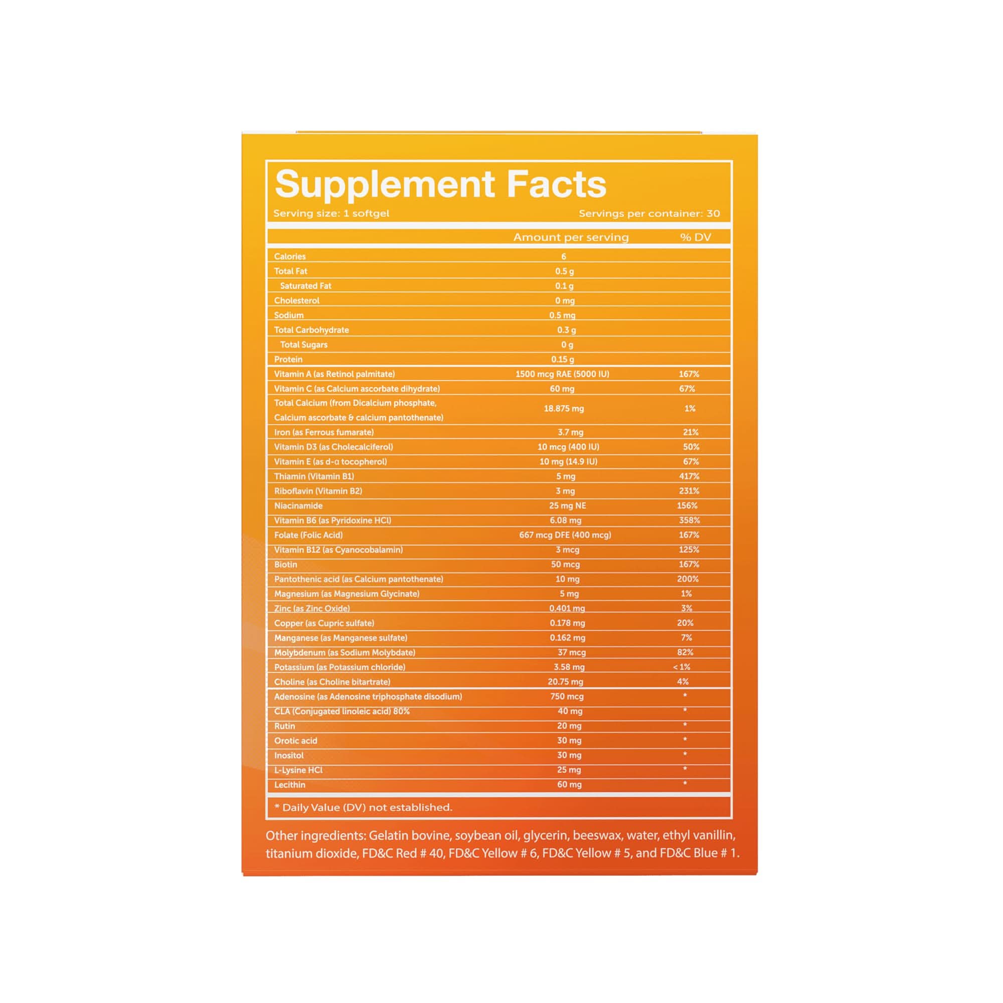 Vivioptal MULTI  Multivitamin & Multimineral Supplement 30 Softgels