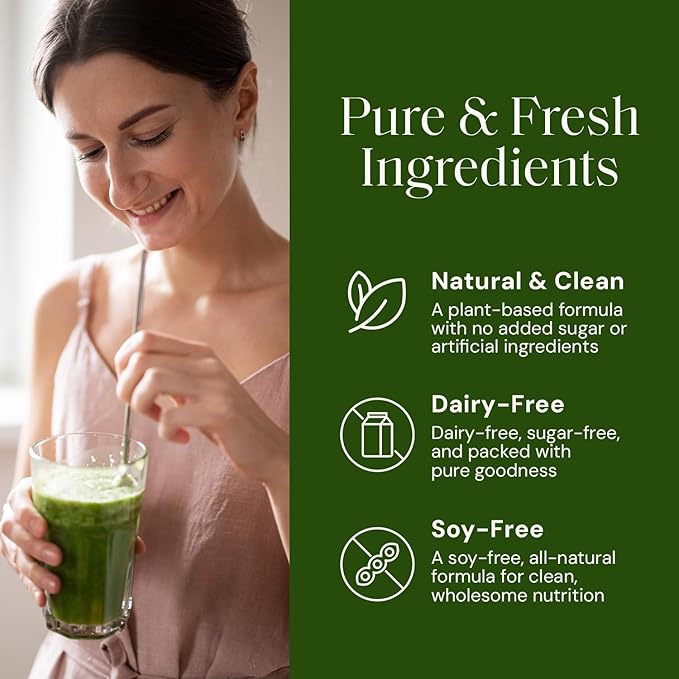 Plant Based Super Greens Powder Mix, Pineapple, 9.5oz