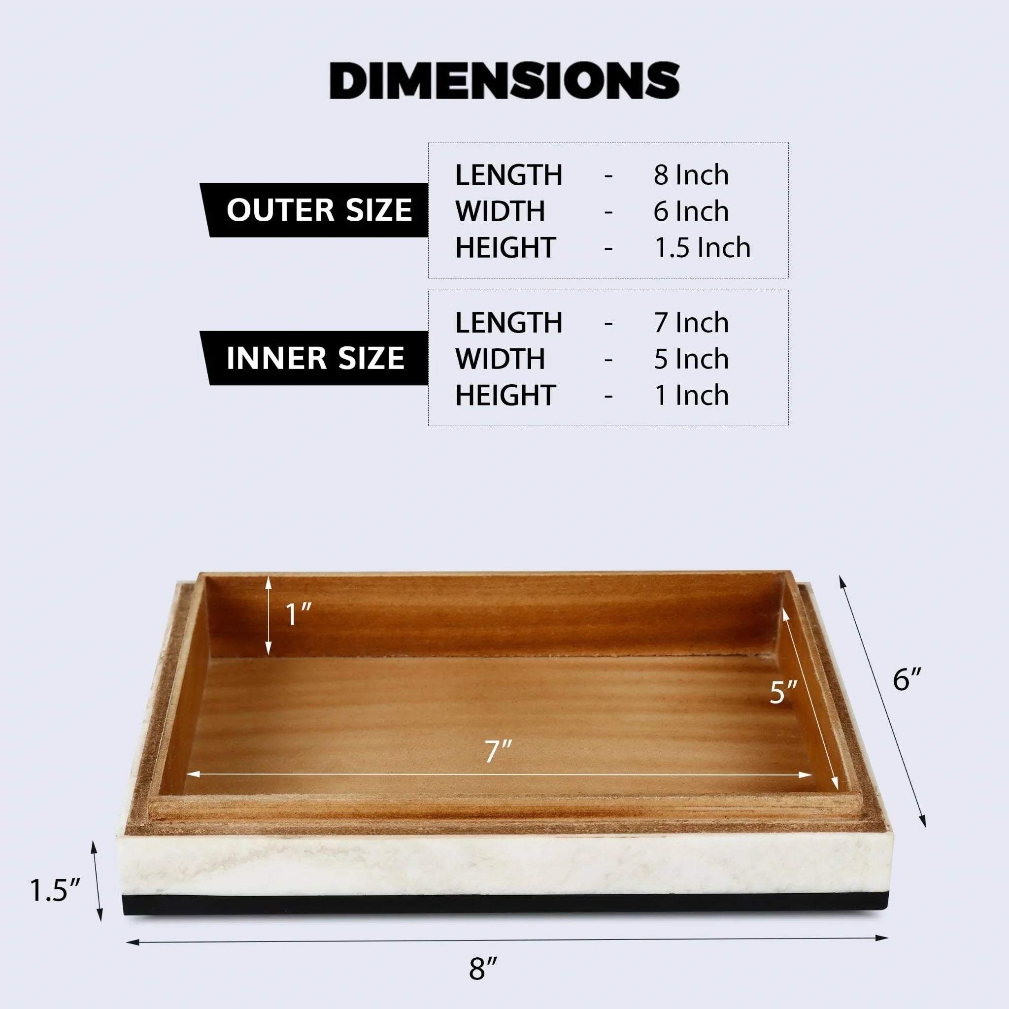 Black White Resin Inlay Decorative Storage Box – Mono Court Collection (7 Sizes)