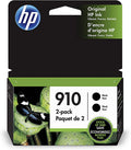 New, Pre-Owned - HP 910 (3JB40AN) Black Standard Yield Ink Cartridge-2 Pack