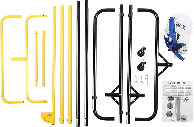 Volleyball Setter Trainer Net with Adjustable Heights & Angles,Setter Training Equipment for Setting,Serving,and Spiking,Movable Target Net for Indoor & Outdoor Practice
