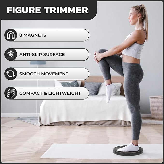 Core Abs Twister Board - Waist Sculptor Twister Board for Core & Ab Exercise - Waist Twisting Disc, Dizzy Disc Twist Board for Slimming Workout with 8 Magnets Reflexology