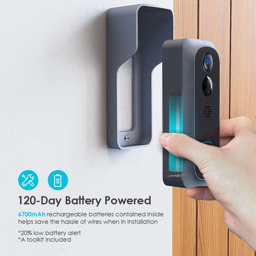 IN STOCK! Silarius SIL-DOORBELL2MPBSDB 2MP, WiFi Battery Powered Smart Doorbell Camera + Chime (Outdoor IP65), Cloudedge app , includes 32GB MicroSD card ***DISCONTINUED***