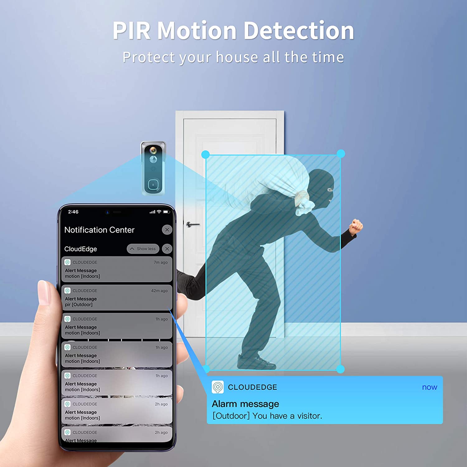 IN STOCK! Silarius SIL-DOORBELL2MPBSDB 2MP, WiFi Battery Powered Smart Doorbell Camera + Chime (Outdoor IP65), Cloudedge app , includes 32GB MicroSD card ***DISCONTINUED***