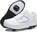 Wooowyet Roller Skate Shoes for Kids Boys Girls Rechargealbe Wheels Sneakers Fashion Roller Wheeled