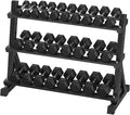 Hex Dumbbell Sets with Rack, 290-670 lb Rubber Encased Exercise & Fitness Dumbbells Set, Hand Weight for Strength Training, Weight Dumbbells