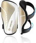 Shin Guards Soccer Kids Youth, CE Certified Airsfish Shin Guard Protection Gear for 2-18 Years Old Boys Girls Teenagers High Impact Resistant Breathable Comfortable 1 Pair 4 Sizes