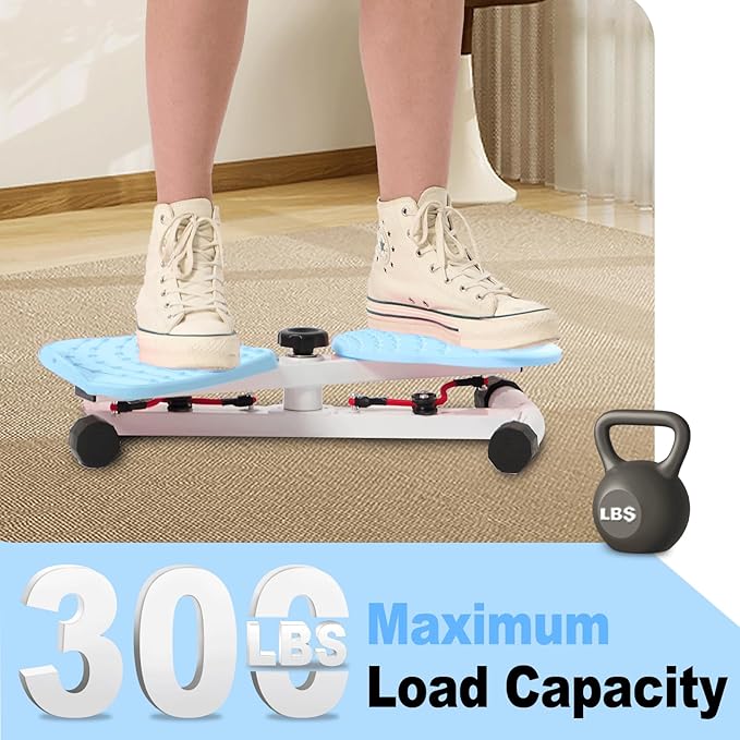HOTSWEAT Waist Twister, Exercise Twist Boards Twisting Waist Machine for Women Belly Fat, Noiseless Ab Twister Machine with Resistance Bands, Waist Sculptor for Home Gym