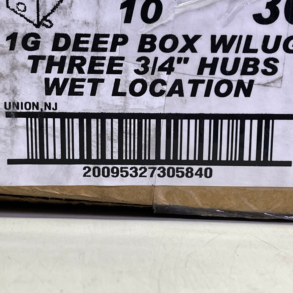 MULBERRY (10 PACK) Electrical Outlet Box, Wet Location Three 3/4" Hubs  Aluminum 30584