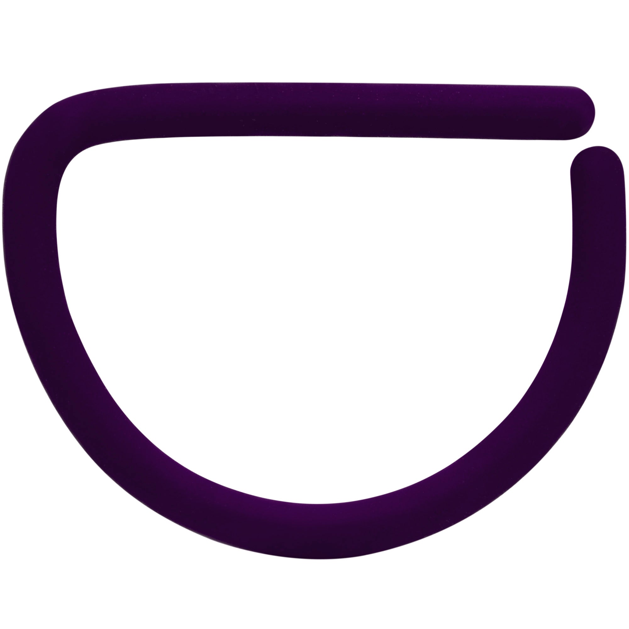 18G 3/8 Dark Purple Matte D Shape Septum Ring
